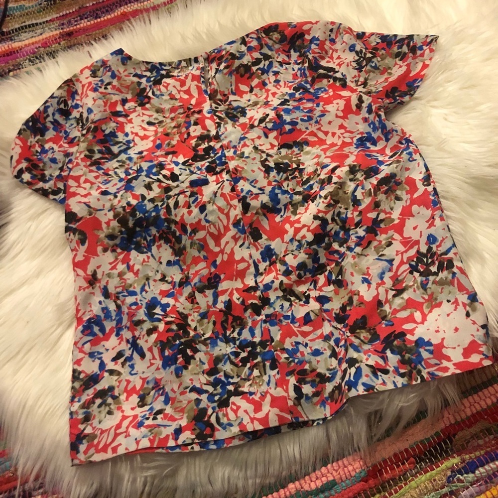 j crew floral blouse - Picture 4 of 6